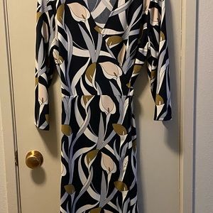 Ann Taylor 3/4 sleeveCalla Lily Wrap dress